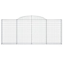 buede gabionkurve 9 stk. 300x30x120/140 cm galvaniseret jern