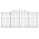 buede gabionkurve 10 stk. 300x30x120/140 cm galvaniseret jern