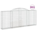 buede gabionkurve 11 stk. 300x30x120/140 cm galvaniseret jern