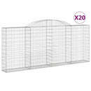 buede gabionkurve 20 stk. 300x30x120/140 cm galvaniseret jern