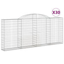 buede gabionkurve 30 stk. 300x30x120/140 cm galvaniseret jern