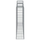 buede gabionkurve 30 stk. 300x30x120/140 cm galvaniseret jern