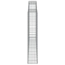 buede gabionkurve 2 stk. 300x30x160/180 cm galvaniseret jern