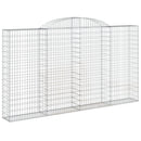 buede gabionkurve 4 stk. 300x30x160/180 cm galvaniseret jern