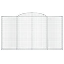 buede gabionkurve 4 stk. 300x30x160/180 cm galvaniseret jern
