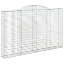 buede gabionkurve 2 stk. 300x30x180/200 cm galvaniseret jern