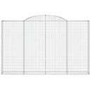 buede gabionkurve 2 stk. 300x30x180/200 cm galvaniseret jern
