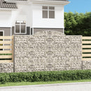 buede gabionkurve 2 stk. 300x30x180/200 cm galvaniseret jern