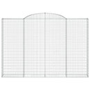 buede gabionkurve 3 stk. 300x30x200/220 cm galvaniseret jern