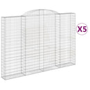 buede gabionkurve 5 stk. 300x30x200/220 cm galvaniseret jern