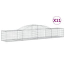 buede gabionkurve 11 stk. 300x50x40/60 cm galvaniseret jern