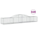 buede gabionkurve 20 stk. 300x50x40/60 cm galvaniseret jern