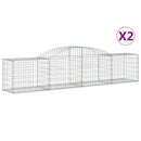 buede gabionkurve 2 stk. 300x50x60/80 cm galvaniseret jern