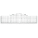 buede gabionkurve 7 stk. 300x50x60/80 cm galvaniseret jern