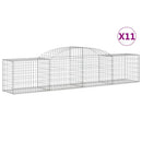 buede gabionkurve 11 stk. 300x50x60/80 cm galvaniseret jern
