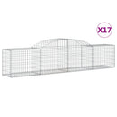 buede gabionkurve 17 stk. 300x50x60/80 cm galvaniseret jern