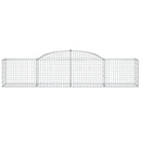 buede gabionkurve 17 stk. 300x50x60/80 cm galvaniseret jern
