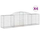 buede gabionkurve 4 stk. 300x50x80/100 cm galvaniseret jern