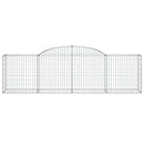 buede gabionkurve 4 stk. 300x50x80/100 cm galvaniseret jern