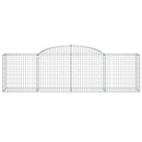 buede gabionkurve 7 stk. 300x50x80/100 cm galvaniseret jern