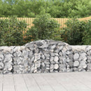 buede gabionkurve 12 stk. 300x50x80/100 cm galvaniseret jern