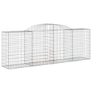 buede gabionkurve 2 stk. 300x50x100/120 cm galvaniseret jern
