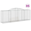buede gabionkurve 5 stk. 300x50x100/120 cm galvaniseret jern