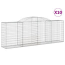 buede gabionkurve 10 stk. 300x50x100/120 cm galvaniseret jern