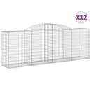 buede gabionkurve 12 stk. 300x50x100/120 cm galvaniseret jern