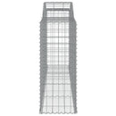 buede gabionkurve 2 stk. 300x50x120/140 cm galvaniseret jern