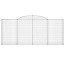 buede gabionkurve 3 stk. 300x50x120/140 cm galvaniseret jern