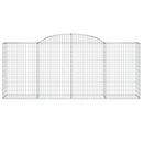 buede gabionkurve 5 stk. 300x50x120/140 cm galvaniseret jern