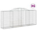 buede gabionkurve 6 stk. 300x50x120/140 cm galvaniseret jern