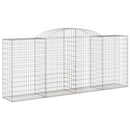 buede gabionkurve 8 stk. 300x50x120/140 cm galvaniseret jern