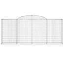 buede gabionkurve 8 stk. 300x50x120/140 cm galvaniseret jern