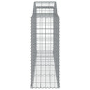 buede gabionkurve 9 stk. 300x50x120/140 cm galvaniseret jern