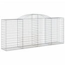 buede gabionkurve 12 stk. 300x50x120/140 cm galvaniseret jern