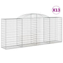 buede gabionkurve 13 stk. 300x50x120/140 cm galvaniseret jern