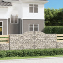 buede gabionkurve 15 stk. 300x50x120/140 cm galvaniseret jern