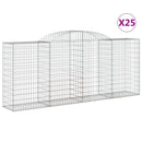 buede gabionkurve 25 stk. 300x50x120/140 cm galvaniseret jern