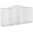 buede gabionkurve 2 stk. 300x50x140/160 cm galvaniseret jern