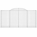 buede gabionkurve 2 stk. 300x50x140/160 cm galvaniseret jern