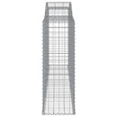 buede gabionkurve 2 stk. 300x50x140/160 cm galvaniseret jern