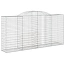 buede gabionkurve 6 stk. 300x50x140/160 cm galvaniseret jern