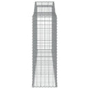 buede gabionkurve 6 stk. 300x50x140/160 cm galvaniseret jern