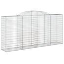 buede gabionkurve 7 stk. 300x50x140/160 cm galvaniseret jern