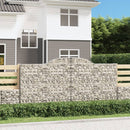buede gabionkurve 7 stk. 300x50x140/160 cm galvaniseret jern
