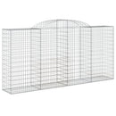 buede gabionkurve 9 stk. 300x50x140/160 cm galvaniseret jern