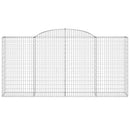 buede gabionkurve 13 stk. 300x50x140/160 cm galvaniseret jern