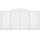 buede gabionkurve 15 stk. 300x50x140/160 cm galvaniseret jern